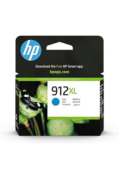 HP 912XL High Yield Cyan Original Ink Cartridge - 3YL81AE