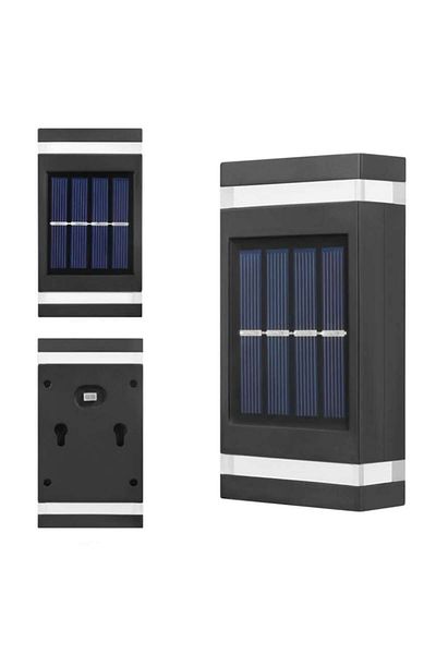 NEXTLY Set 12 x lampa decorativa cu incarcare solara NEXTLY, pentru perete/gard, negru