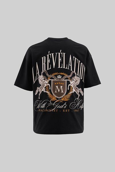 Machinist Men's La Revelation Printed Oversize Black T-Shirt