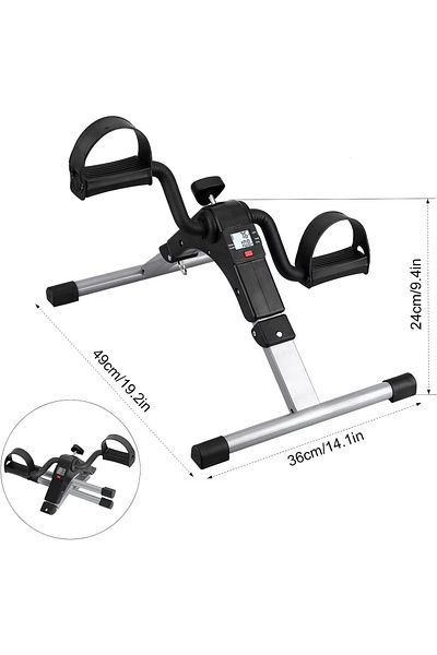 Primo Plus Mini Exercise Bike,with Digital Monitor Portable Exercise Bike Pedals under Desk