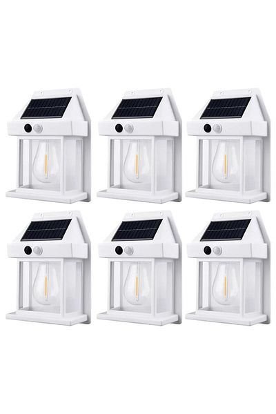 NEXTLY Set 6 X Lampa Solara De Exterior Cu Bec , 3 Moduri De Functionare, Senzori De Miscare