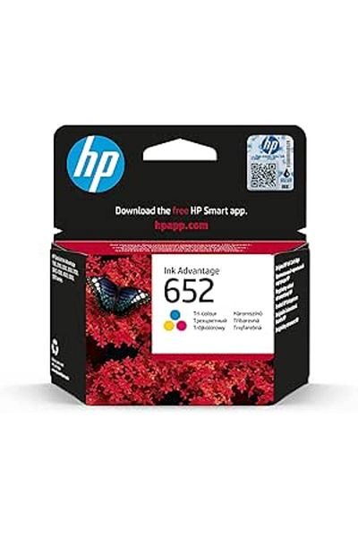 HP 652 Ink Advantage Cartridge, Tri-Color - F6V24AE, Multi Color