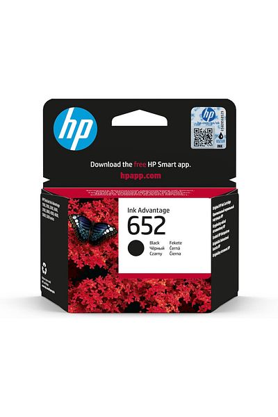 HP 652 Ink Advantage Cartridge, Black - F6V25AE