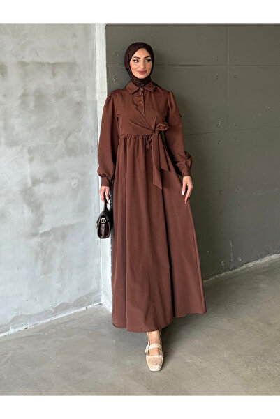 ENSA TESETTUR Φόρεμα Alime Tericoton Καφέ