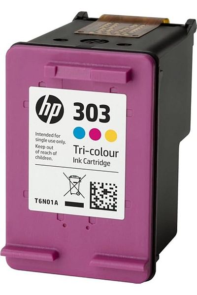 HP 303 Tri-Color (Cyan, Magenta, Yellow), T6N01Ae Original Ink Advantage Cartridge