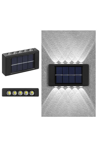 NEXTLY Set 4 x lampa decorativa cu incarcare solara NEXTLY, pentru perete/gard, negru