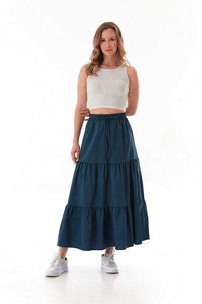 Fulla Moda Terikoton Fabric Ruffled Skirt
