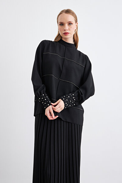 VAVİNOR Arin Pleated Double Suit - Black