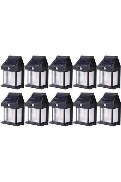 NEXTLY Set 10 X Lampa Solara De Exterior Cu Bec , 3 Moduri De Functionare, Senzori De Miscare