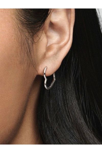 MAZEN Surgical Steel Heart Model Earrings 316L Non-Tarnish Earrings