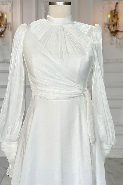 Amine Hüma Efruz Evening Dress Ecru