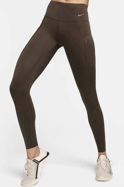 Nike Trainng Go Dri Fit Infinalock Full Length 6 Pocket Recovery Reflective Training Tights Dark