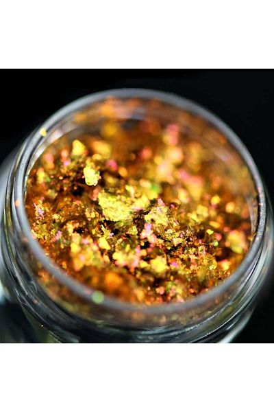Kajol Beauty Fulgi de pigment PK126 (auriu-cupru-roz) pentru machiaj KAJOL Beauty, <0.25g