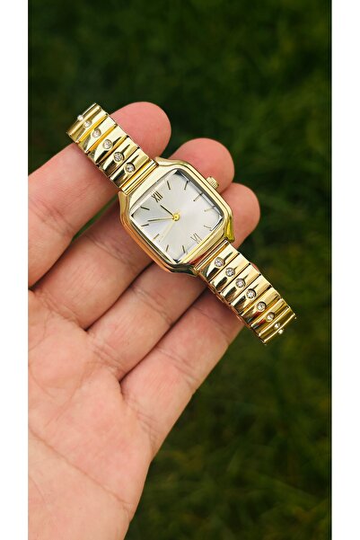 pullmarkt Taşlı Elegant Serisi - Komple Kordon Taş Dizili - minimal retro Kadın Kol Saati