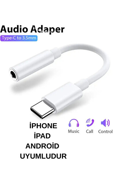 Astakos 🎧 Aux Type-c To 3.5mm Jack Kulaklık Dönüştürücü | Iphone, Ipad Ve Type-c Cihazlar Ile Uyumlu 🔄