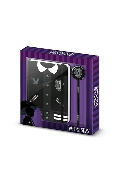 WEDNESDAY Set carnet si pix Wednesday, uniforma Varsity, 23x22x2 cm