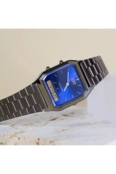 Casio Men's Watch - AQ-230GG-2ADF Blue Dial, Grey Band
