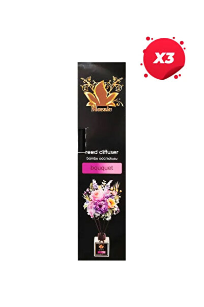 Mozaik Odorizant de cameră Mozaic Bouquet cu bețișoare, 100ml x3