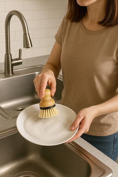 Arma House Large Size Wooden Kitchen Dish Brush - Eco-Friendly Vegetable Fruit Washing Brush
