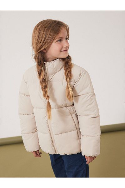 name ıt Stand Collar Cream Girl's Puffer Jacket13228727