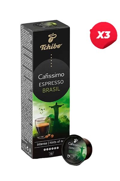 Tchibo Cafissimo Barista Espresso Brasil 10 capsules, 100% Arabica X3