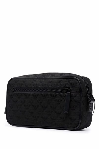Emporio Armani Zippered Shaving Bag with Logo Men's Shaving Bag Y4r356 Y022v 81336