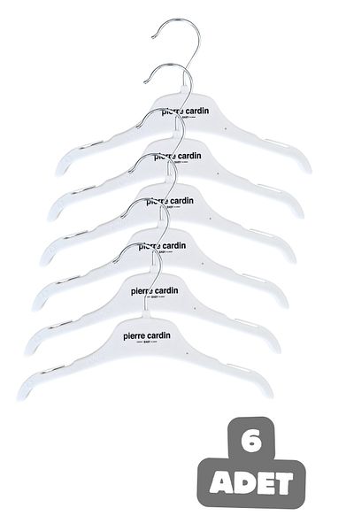 Şanbebe 6Pcs Baby Kids Clothes Hanger White Plastic with Iron Hook Baby Clothing Hanger Set