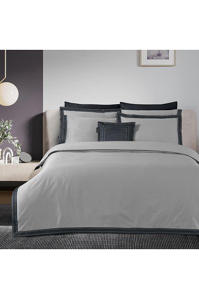 Sarev Layana Double Personality 100% Cotton Satin "500 Tc" Duvet Cover Gray