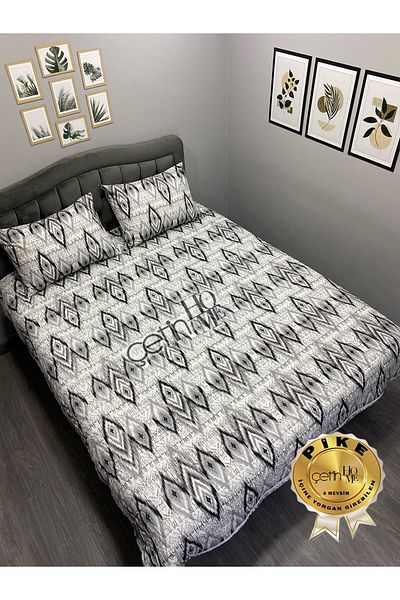 Çetinhome طقم بيكيه مبطن مزدوج 4 مواسم التنويم المغناطيسي