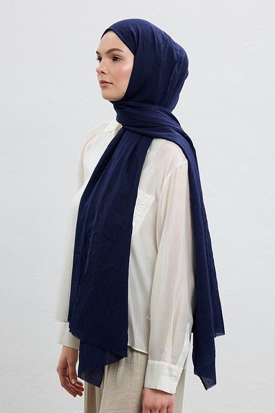 Qef Bamboo Shawl Navy Blue