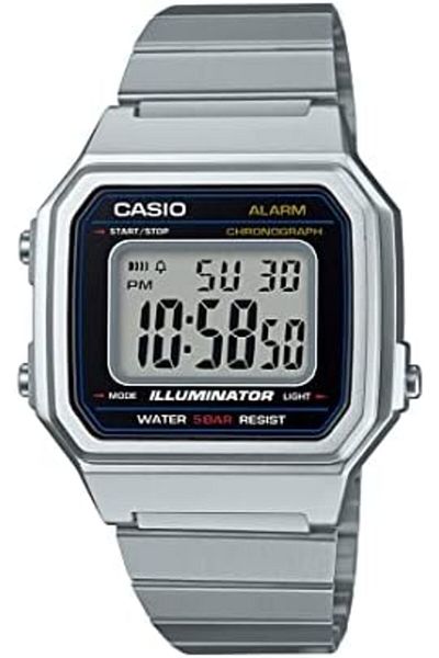 Casio Unisex Watch - B650WD-1ADF Grey Dial, Silver Band