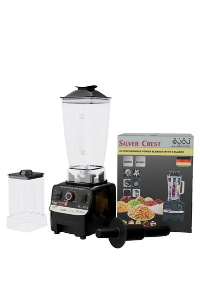 Silver Crest خلاط - عالي الأداء 5500، 8 شفرات من الفولاذ المقاوم للصدأ، وعاء سعة 2 لتر، تقنية ألمانية