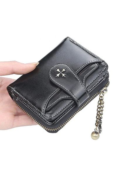 baellerry Women's Italian Rivalli Card Holder Short Wallet Metal Accessory