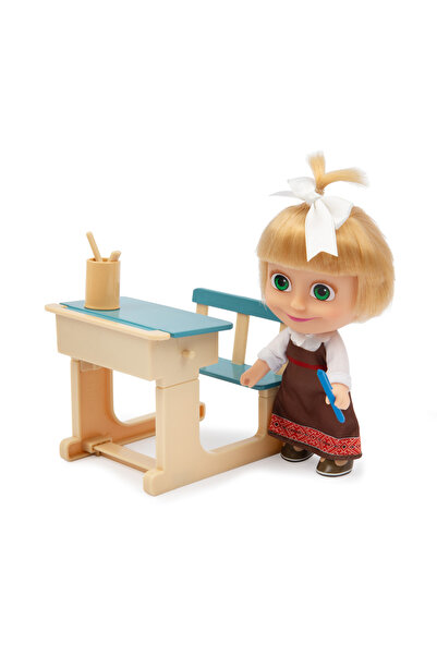 GIOCHI PREZIOSI Masha ile Koca Ayı 12 cm Bebek Okul Oyun Seti MHA07