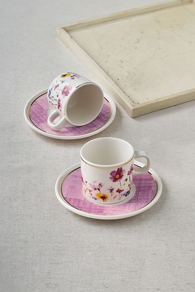 Güral Porselen Mental 4 Piece Coffee Cup Set 7091