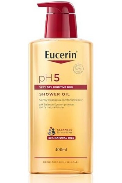 Eucerin pH5 Shower Oil Daily Body Cleanser with Natural Caring Oil, Intensive Nourishing Effect, for