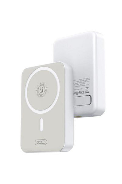 REDz Accessories Magnetic Wireless Battery, XO-PR231, 10,000mAh, PD20W Charging with Type-C Port, White