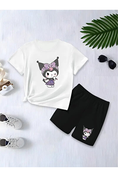 Keywest Dečiji komplet sa krunom Kuromi Štampano T-shirt kratke hlače, gornji...