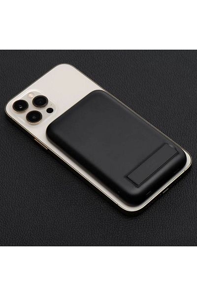 REDz Accessories Baterie externă Magsafe Blue Star W0553, 5.000 mAh, suport, port Type-C și Lightning, negru