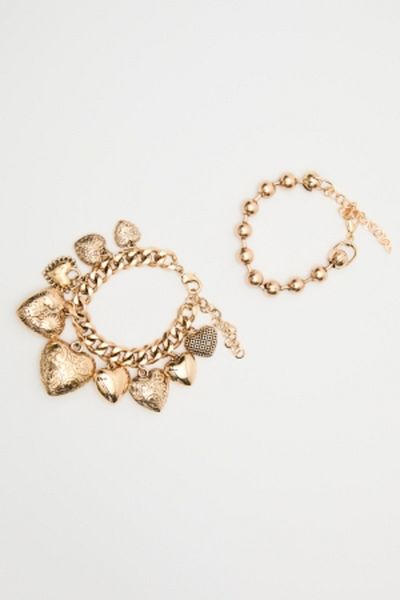 Manuka Heart Charm Bracelet Gold