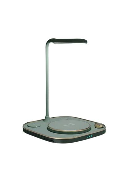 REDz Accessories 4 in 1 Wireless Charging Lamp, Apple compatible, Model X3 G-N25, Brightness adjustment, Green