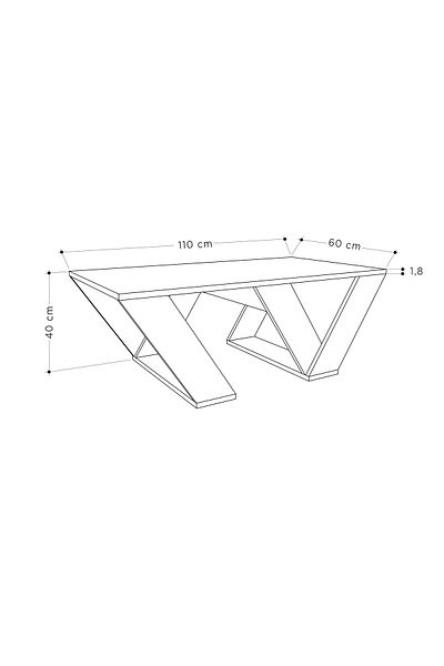 Mourah Home Pipra Modern Coffee Table White Multipurpose H 40cm White