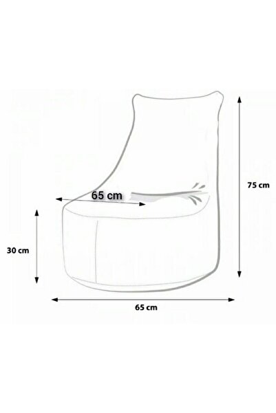 PUFBU Armut Puf Koltuk Kılıfı Sevimli Krem