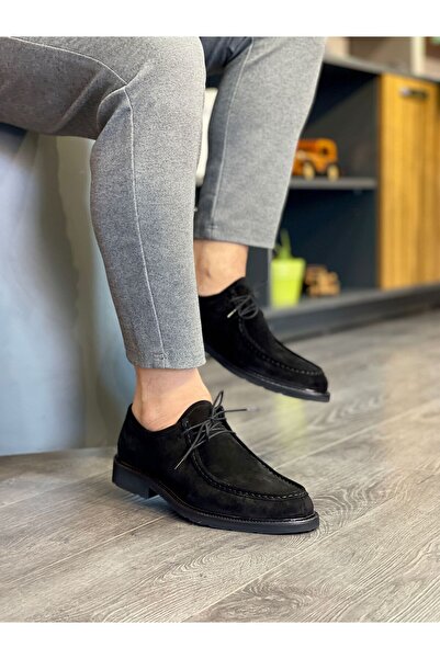 MOR KUNDURA Erkek Hakiki Süet Deri Klasik Ayakkabı