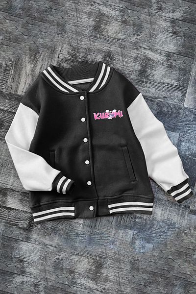 C&C OKULCUNUZ Kids Girls & Boys School College Jacket Seasonal Black Kuromi Cherry