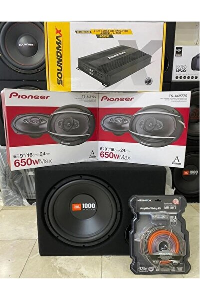 PIONNER Paket Set 4kanallı Soundmex Anfi Pıonner Hoparlör Iki Takım Kablo Seti hazır Set Yalçıncarsound
