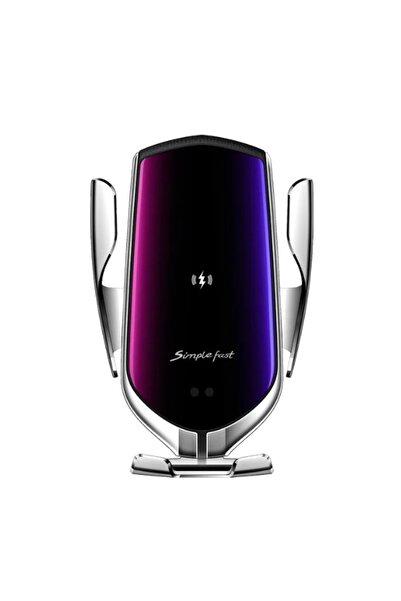 REDz Accessories Suport auto, încărcare wireless 10W, senzor inteligent, argi...