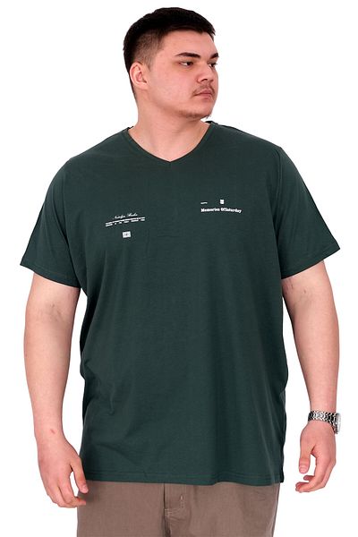 ModeXL Mode XL Large Size Men's T-Shirt V-Neck Memories U24055 Nefti