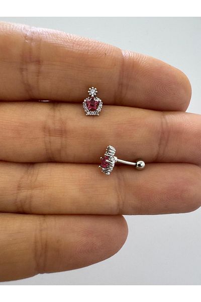 Arescollection 1 Pc Zircon Stone Helix Tragus Lobe Matched Piercing Earrings