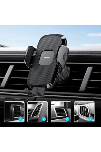 REDz Accessories Suport auto rotativ, Joyroom JR-ZS259, Grilă de ventilație, Protecție din silicon, Negru